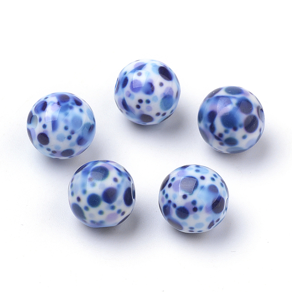 PandaHall Opaque Printed Acrylic Beads, Round with Dot Pattern, Cornflower Blue, 10x9.5mm, Hole: 2mm Acrylic Round Blue
PandaHall Opaque Printed Acrylic Beads, Round with Dot Pattern, Cornflower Blue, 10x9.5mm, Hole: 2mm Acrylic Round Blue