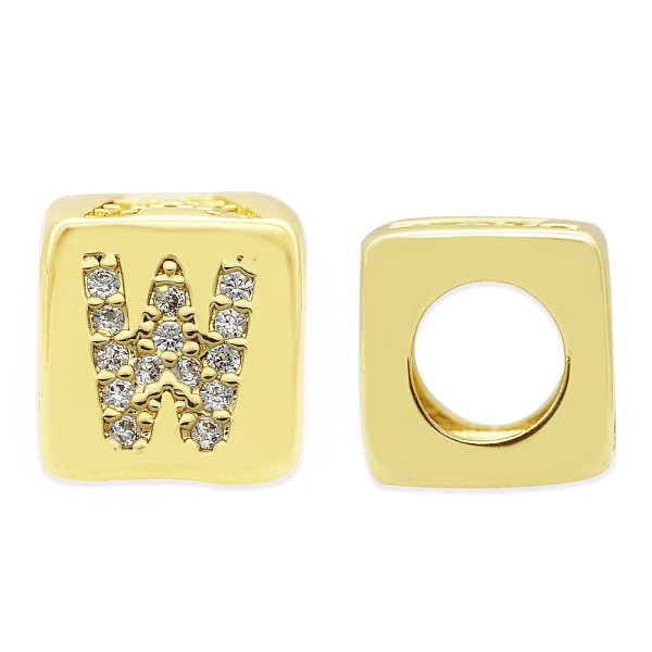 PandaHall Brass Micro Pave Clear Cubic Zirconia European Beads, Cube with Letter, Letter.W, 8.5x8.5x8.5mm, Hole: 5mm, 3pcs/bag Brass Letter...
PandaHall Brass Micro Pave Clear Cubic Zirconia European Beads, Cube with Letter, Letter.W, 8.5x8.5x8.5mm, Hole: 5mm, 3pcs/bag Brass Letter...