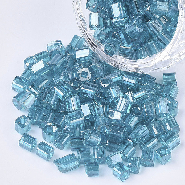 PandaHall 6/0 Glass Seed Beads, Transparent Colours Luster, Square Hole, Cube, Steel Blue, 6/0, 3~5x3~4x3~4mm, Hole: 1.2~1.4mm, about...
PandaHall 6/0 Glass Seed Beads, Transparent Colours Luster, Square Hole, Cube, Steel Blue, 6/0, 3~5x3~4x3~4mm, Hole: 1.2~1.4mm, about...