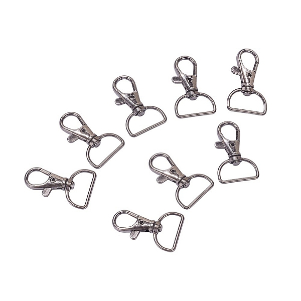 PandaHall Zinc Alloy Swivel Lobster Claw Clasps, Swivel Snap Hook, Gunmetal, 38x24mm, Hole: 8x20mm Alloy
PandaHall Zinc Alloy Swivel Lobster Claw Clasps, Swivel Snap Hook, Gunmetal, 38x24mm, Hole: 8x20mm Alloy