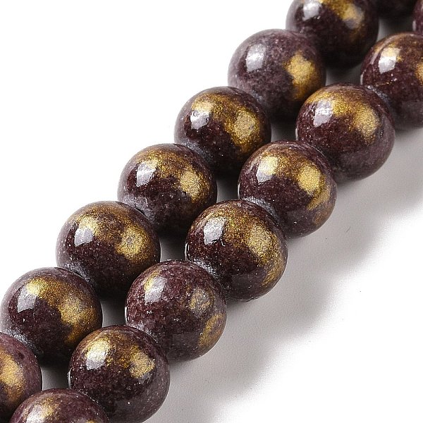 PandaHall Natural Mashan Jade Beads Strands, with Gold Foil, Dyed, Round, Brown, 8mm, Hole: 1mm, about 50pcs/strand, 15.75 inch(40cm) Mashan...
PandaHall Natural Mashan Jade Beads Strands, with Gold Foil, Dyed, Round, Brown, 8mm, Hole: 1mm, about 50pcs/strand, 15.75 inch(40cm) Mashan...