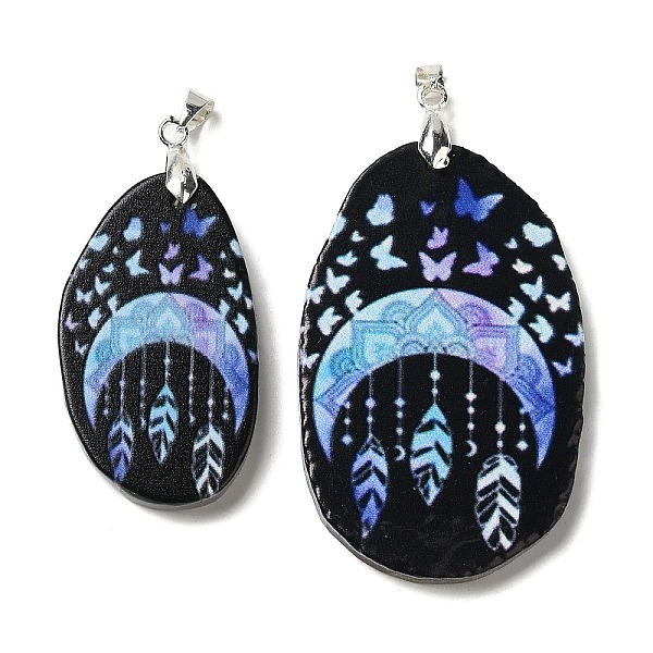 PandaHall Natural Agate Big Pendants, with Platinum Plated Metal Pinch Bails, Dyed & Heated, Leaf, 48~65x27~46x5.5~6mm, Hole: 5x3mm Natural...
PandaHall Natural Agate Big Pendants, with Platinum Plated Metal Pinch Bails, Dyed & Heated, Leaf, 48~65x27~46x5.5~6mm, Hole: 5x3mm Natural...