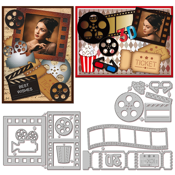 PandaHall Film Theme Carbon Steel Cutting Dies Stencils, Decorative Embossing Paper Card Making Template for DIY Scrapbooking, Art Craft...
PandaHall Film Theme Carbon Steel Cutting Dies Stencils, Decorative Embossing Paper Card Making Template for DIY Scrapbooking, Art Craft...