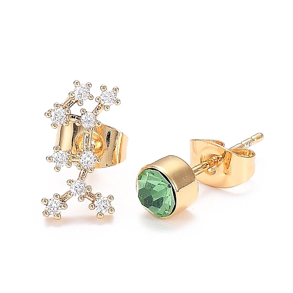 PandaHall Brass Micro Pave Cubic Zirconia Stud Earrings, Asymmetrical Earrings, with 925 Sterling Silver Pins and Ear Nuts, Flat Round &...
PandaHall Brass Micro Pave Cubic Zirconia Stud Earrings, Asymmetrical Earrings, with 925 Sterling Silver Pins and Ear Nuts, Flat Round &...