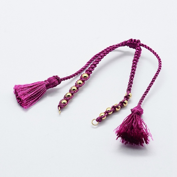 PandaHall Braided Nylon Cord for DIY Bracelet Making, with 304 Stainless Steel Findings, Magenta, 6 inch~6-3/4 inch(150~170mm)x1~5x1~2mm..., Pink
PandaHall Braided Nylon Cord for DIY Bracelet Making, with 304 Stainless Steel Findings, Magenta, 6 inch~6-3/4 inch(150~170mm)x1~5x1~2mm..., Pink