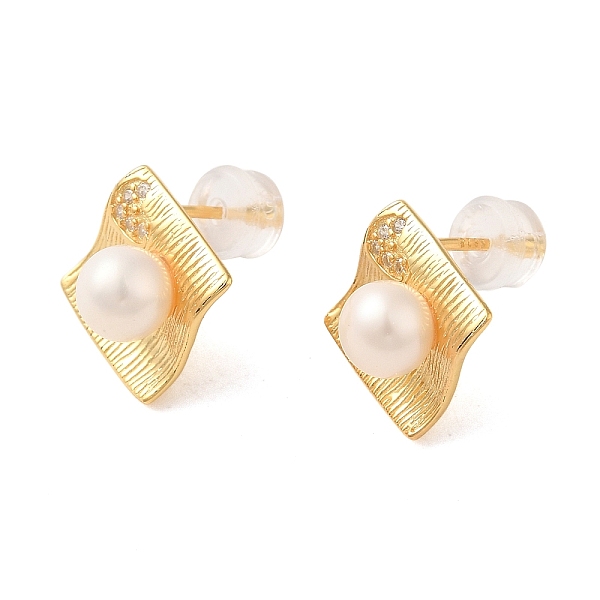 PandaHall Sterling Silver Studs Earrings, with Natural Pearl, Jewely for Women, Rhombus, Real 18K Gold Plated, 17x14mm Sterling Silver...
PandaHall Sterling Silver Studs Earrings, with Natural Pearl, Jewely for Women, Rhombus, Real 18K Gold Plated, 17x14mm Sterling Silver...