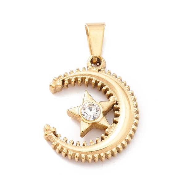 PandaHall Vacuum Plating 304 Stainless Steel Pendant, , Moon, Golden, 21.5x18x3.5mm, Hole: 4mm 304 Stainless Steel Moon
PandaHall Vacuum Plating 304 Stainless Steel Pendant, , Moon, Golden, 21.5x18x3.5mm, Hole: 4mm 304 Stainless Steel Moon