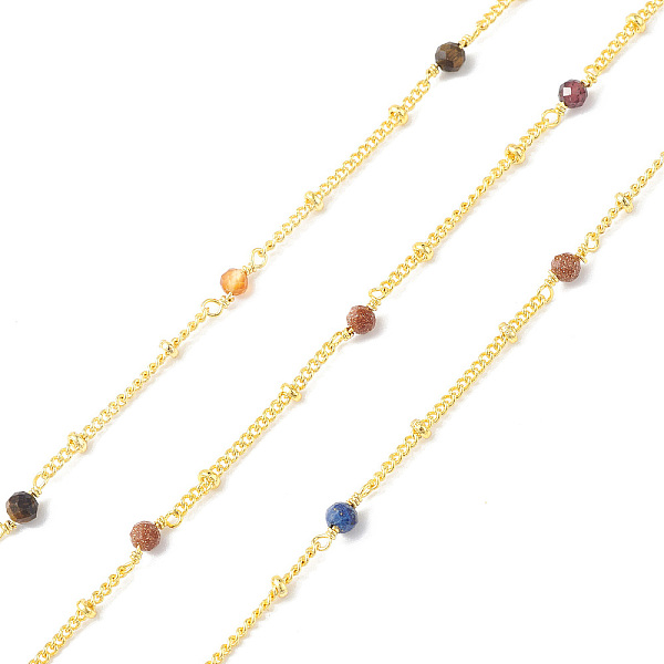 PandaHall Brass Link Chains, with Gemstone Beads, Unwelded, with Spool, Golden, 2~9x1.5~3x0.8~3mm Brass
PandaHall Brass Link Chains, with Gemstone Beads, Unwelded, with Spool, Golden, 2~9x1.5~3x0.8~3mm Brass