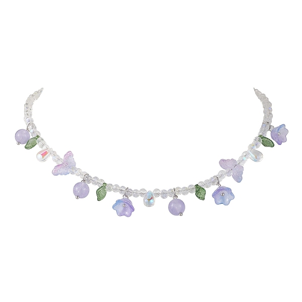 PandaHall Glass with Malaysia Jade Beaded Necklaces, Jewely for Women, Flower, Plum, 18.78 inch(47.7cm) Glass Flower Purple
PandaHall Glass with Malaysia Jade Beaded Necklaces, Jewely for Women, Flower, Plum, 18.78 inch(47.7cm) Glass Flower Purple