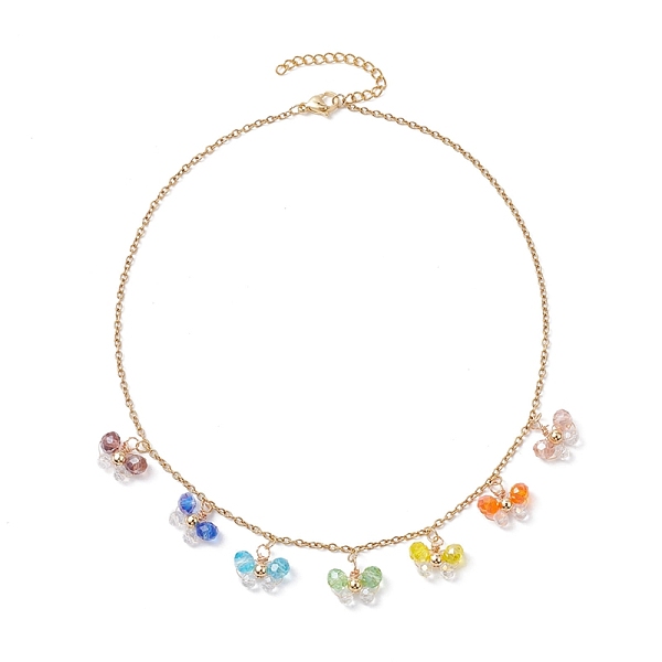 PandaHall Bohemian Style Stainless Steel Glass Pendant Necklaces for Women, Butterfly, Colorful, 14.96 inch(38cm) Glass Butterfly
PandaHall Bohemian Style Stainless Steel Glass Pendant Necklaces for Women, Butterfly, Colorful, 14.96 inch(38cm) Glass Butterfly
