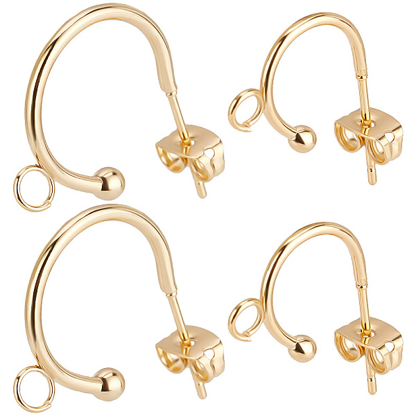 PandaHall Beebeecraft 20Pcs 2 Size Half Hoop Earring Findings 24K Gold Plated Stainless Steel Huggie Earrings with Loop and Ear Nuts for...
PandaHall Beebeecraft 20Pcs 2 Size Half Hoop Earring Findings 24K Gold Plated Stainless Steel Huggie Earrings with Loop and Ear Nuts for...