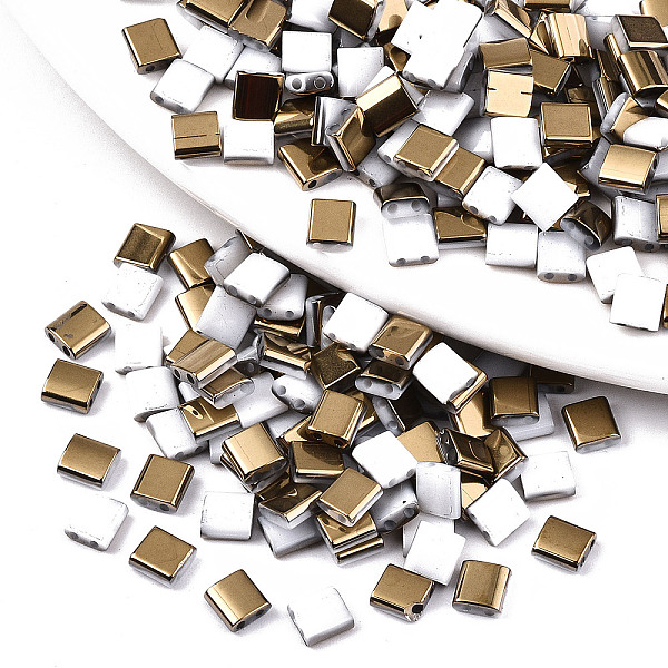 PandaHall 2-Hole Glass Seed Beads, Half Metallic Colours, Square, Dark Goldenrod, 5x4.5~5.5x2~2.5mm, Hole: 0.5~0.8mm, about 1180pcs/bag...
PandaHall 2-Hole Glass Seed Beads, Half Metallic Colours, Square, Dark Goldenrod, 5x4.5~5.5x2~2.5mm, Hole: 0.5~0.8mm, about 1180pcs/bag...