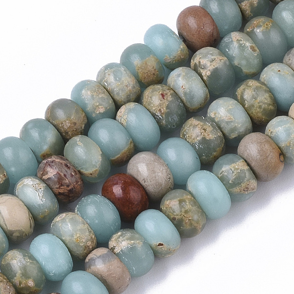 PandaHall Natural Aqua Terra Jasper Beads Strands, Rondelle, 6x4mm, Hole: 0.8mm, about 102~103pcs/strand, 15.94 inch(40.5cm) Aqua Terra...
PandaHall Natural Aqua Terra Jasper Beads Strands, Rondelle, 6x4mm, Hole: 0.8mm, about 102~103pcs/strand, 15.94 inch(40.5cm) Aqua Terra...