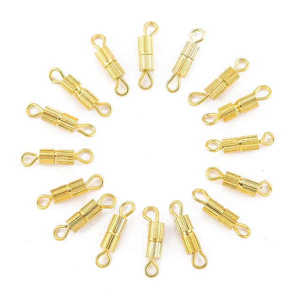 PandaHall Brass Screw Clasps, for Jewelry Making, Column, Nickel Free, Golden, 14x3mm, Hole: 1.8mm Brass
PandaHall Brass Screw Clasps, for Jewelry Making, Column, Nickel Free, Golden, 14x3mm, Hole: 1.8mm Brass
