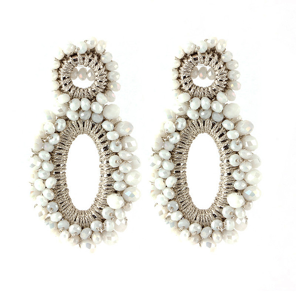 PandaHall Rhinestone Braided Ear Studs for Women, Oval, Bohemian Style, WhiteSmoke, 70x43mm Rhinestone White
PandaHall Rhinestone Braided Ear Studs for Women, Oval, Bohemian Style, WhiteSmoke, 70x43mm Rhinestone White