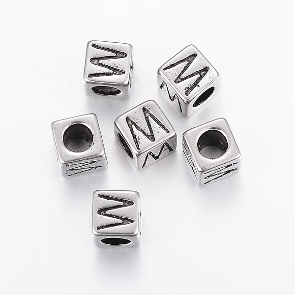 PandaHall 304 Stainless Steel Large Hole Letter European Beads, Cube with Letter.W, Antique Silver, 8x8x8mm, Hole: 5mm 304 Stainless Steel...
PandaHall 304 Stainless Steel Large Hole Letter European Beads, Cube with Letter.W, Antique Silver, 8x8x8mm, Hole: 5mm 304 Stainless Steel...