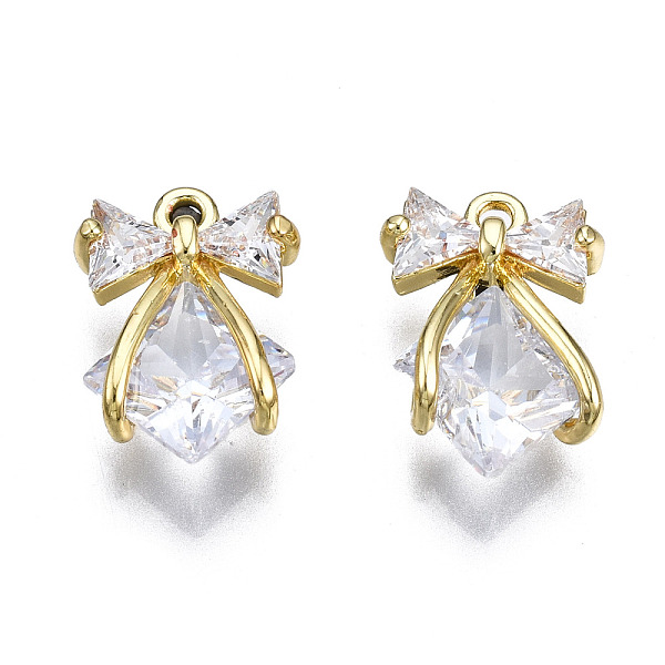PandaHall Brass Inlaid Clear Cubic Zirconia Pendants, Bowknot, Golden, 15x10x4mm, Hole: 1.2mm Brass+Cubic Zirconia Bowknot Clear
PandaHall Brass Inlaid Clear Cubic Zirconia Pendants, Bowknot, Golden, 15x10x4mm, Hole: 1.2mm Brass+Cubic Zirconia Bowknot Clear