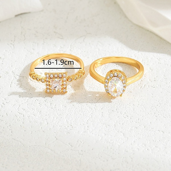 PandaHall Luxurious Sparkling Zircon Square Ring Set for Couples Wedding Jewelry. Brass
PandaHall Luxurious Sparkling Zircon Square Ring Set for Couples Wedding Jewelry. Brass