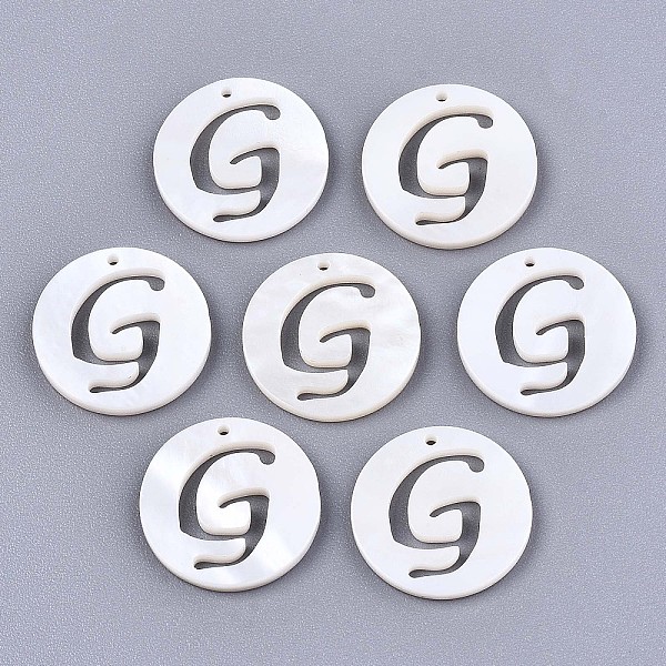 PandaHall Natural Freshwater Shell Charms, Flat Round with Hollow Out Letter, Letter.G, 14.5x1.5mm, Hole: 0.9mm Freshwater Shell Letter G
PandaHall Natural Freshwater Shell Charms, Flat Round with Hollow Out Letter, Letter.G, 14.5x1.5mm, Hole: 0.9mm Freshwater Shell Letter G