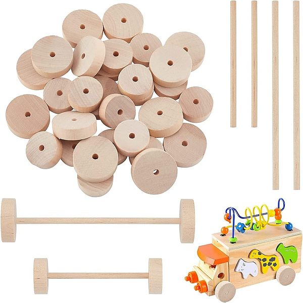PandaHall Olycraft Birchwood Wheel and Birchwood Sticks, DIY Accessories, Flat Round & Column, BurlyWood, 28x10mm, Hole: 5mm, 64pcs/set Wood..., Orange
PandaHall Olycraft Birchwood Wheel and Birchwood Sticks, DIY Accessories, Flat Round & Column, BurlyWood, 28x10mm, Hole: 5mm, 64pcs/set Wood..., Orange