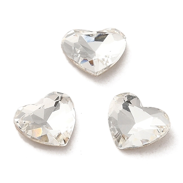 PandaHall Glass Rhinestone Cabochons, Point Back & Back Plated, Faceted, Heart, Crystal, 5.2x6x2.3mm Glass Rhinestone Heart Clear
PandaHall Glass Rhinestone Cabochons, Point Back & Back Plated, Faceted, Heart, Crystal, 5.2x6x2.3mm Glass Rhinestone Heart Clear