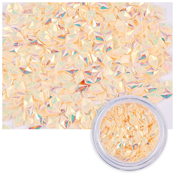PandaHall Laser Shining Nail Art Glitter, Manicure Sequins, DIY Sparkly Paillette Tips Nail, Rhombus , PapayaWhip, 3.5x2.5x1.5mm, 1g/box..., Orange
PandaHall Laser Shining Nail Art Glitter, Manicure Sequins, DIY Sparkly Paillette Tips Nail, Rhombus , PapayaWhip, 3.5x2.5x1.5mm, 1g/box..., Orange