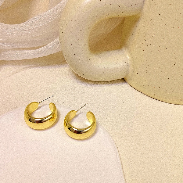 PandaHall Ring Alloy Stud Earrings, Half Hoop Earrings, Golden, 23x23mm Alloy Ring
PandaHall Ring Alloy Stud Earrings, Half Hoop Earrings, Golden, 23x23mm Alloy Ring