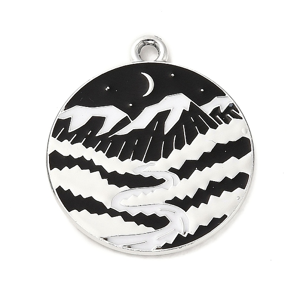PandaHall Alloy Enamel Pendants, Platinum, Flat Round Charm, River, 26x22.5x1mm, Hole: 2mm Alloy+Enamel Others Black
PandaHall Alloy Enamel Pendants, Platinum, Flat Round Charm, River, 26x22.5x1mm, Hole: 2mm Alloy+Enamel Others Black