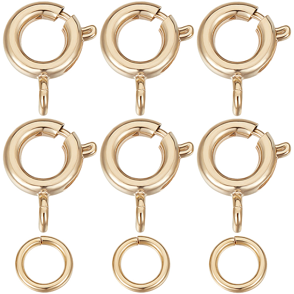 PandaHall Beebeecraft 30Pcs Brass Spring Ring Clasps, Cadmium Free & Lead Free, with 30Pcs Rack Plating Brass Jump Rings, Real 24K Gold...
PandaHall Beebeecraft 30Pcs Brass Spring Ring Clasps, Cadmium Free & Lead Free, with 30Pcs Rack Plating Brass Jump Rings, Real 24K Gold...