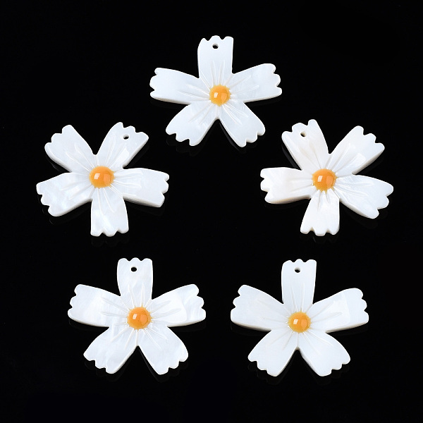 PandaHall Natural Freshwater Shell Pendants, with Enamel, Flower, Gold, 23x25x2.5~3mm, Hole: 1mm Freshwater Shell Flower Gold
PandaHall Natural Freshwater Shell Pendants, with Enamel, Flower, Gold, 23x25x2.5~3mm, Hole: 1mm Freshwater Shell Flower Gold