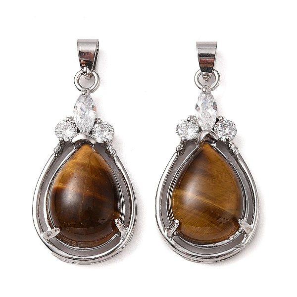 PandaHall Natural Tiger Eye Pendants, Rack Plating Platinum Tone Brass Teardrop Charms with Crystal Rhinestone, Cadmium Free & Lead Free..., Clear
PandaHall Natural Tiger Eye Pendants, Rack Plating Platinum Tone Brass Teardrop Charms with Crystal Rhinestone, Cadmium Free & Lead Free..., Clear