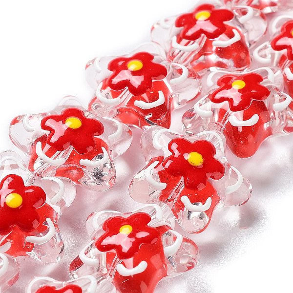 PandaHall Transparent Glass Beads, with Enamel, Flower, FireBrick, 21x22x11mm, Hole: 1.2mm Glass Flower Red
PandaHall Transparent Glass Beads, with Enamel, Flower, FireBrick, 21x22x11mm, Hole: 1.2mm Glass Flower Red