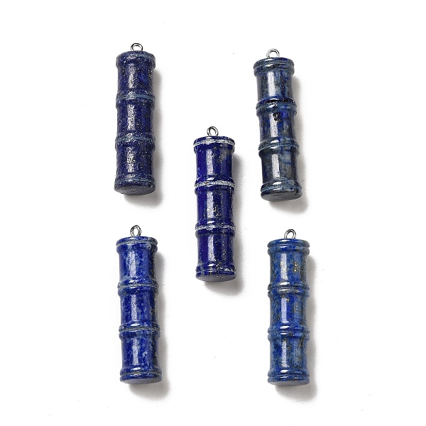 PandaHall Natural Lapis Lazuli Pendants, Bamboo Stick Charms, with Stainless Steel Color Tone 304 Stainless Steel Loops, 45x12.5mm, Hole...
PandaHall Natural Lapis Lazuli Pendants, Bamboo Stick Charms, with Stainless Steel Color Tone 304 Stainless Steel Loops, 45x12.5mm, Hole...