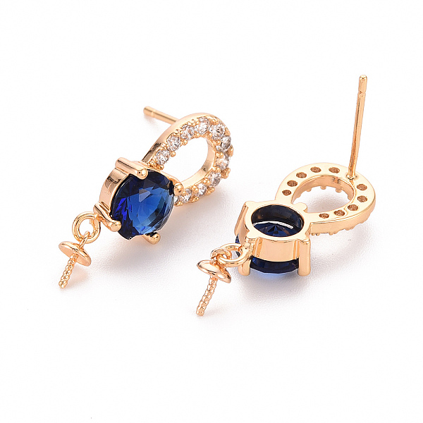 PandaHall Brass Micro Pave Clear Cubic Zirconia Earring Findings, for Half Drilled Beads, with Glass, Nickel Free, Real 18K Gold Plated...
PandaHall Brass Micro Pave Clear Cubic Zirconia Earring Findings, for Half Drilled Beads, with Glass, Nickel Free, Real 18K Gold Plated...