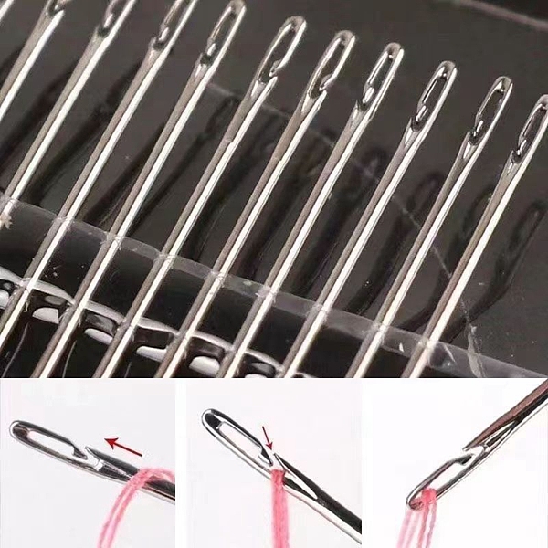 PandaHall 30Pcs Galvanized Iron Self Threading Hand Sewing Needles, Easy Thread Big Eye Needle for Older Blind, Platinum...
PandaHall 30Pcs Galvanized Iron Self Threading Hand Sewing Needles, Easy Thread Big Eye Needle for Older Blind, Platinum...
