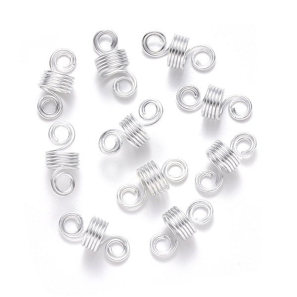 PandaHall Aluminum Hair Braid Dreadlock Beads, Dread Cuff Coil, Wire Hair Coil Cuffs, 5 Loops, Silver, 22~23x10mm, Hole: 4mm, 8mm Inner...
PandaHall Aluminum Hair Braid Dreadlock Beads, Dread Cuff Coil, Wire Hair Coil Cuffs, 5 Loops, Silver, 22~23x10mm, Hole: 4mm, 8mm Inner...