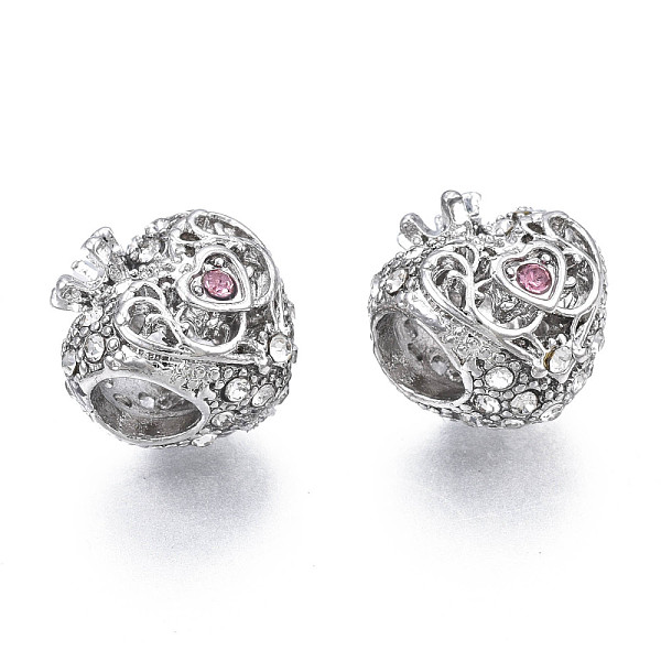 PandaHall Rack Plating Alloy European Beads, Large Hole Beads, with Crystal & Rose Rhinestone, Cadmium Free & Nickel Free & Lead Free, Apple..., Pink
PandaHall Rack Plating Alloy European Beads, Large Hole Beads, with Crystal & Rose Rhinestone, Cadmium Free & Nickel Free & Lead Free, Apple..., Pink