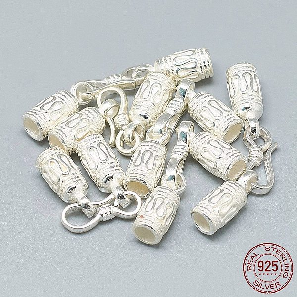 PandaHall 925 Sterling Silver Hook and S-Hook Clasps, Column, Silver, 42~43mm, S-Hook Clasp:15.5x5.5x2mm, Cord End:16~17x6.5mm, Inner...
PandaHall 925 Sterling Silver Hook and S-Hook Clasps, Column, Silver, 42~43mm, S-Hook Clasp:15.5x5.5x2mm, Cord End:16~17x6.5mm, Inner...