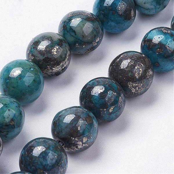 PandaHall Natural Pyrite Beads Strands, Dyed, Round, Dark Cyan, about 10~10.5mm, Hole: 1.5mm, about 19pcs/strand, 7.7 inch(19.6cm) Pyrite...
PandaHall Natural Pyrite Beads Strands, Dyed, Round, Dark Cyan, about 10~10.5mm, Hole: 1.5mm, about 19pcs/strand, 7.7 inch(19.6cm) Pyrite...