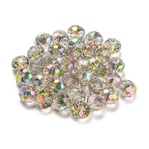 PandaHall Transparent Electroplate Glass Beads, Faceted, Rondelle, Colorful, 6x4.5mm, Hole: 1.2mm, 100pcs/bag Glass Rondelle
PandaHall Transparent Electroplate Glass Beads, Faceted, Rondelle, Colorful, 6x4.5mm, Hole: 1.2mm, 100pcs/bag Glass Rondelle