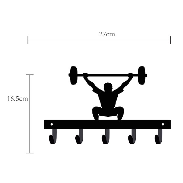 PandaHall Iron Wall Mounted Hook Hangers, Decorative Organizer Rack with 5 Hooks, for Bag Clothes Key Scarf Hanging Holder, Weightlifter...
PandaHall Iron Wall Mounted Hook Hangers, Decorative Organizer Rack with 5 Hooks, for Bag Clothes Key Scarf Hanging Holder, Weightlifter...