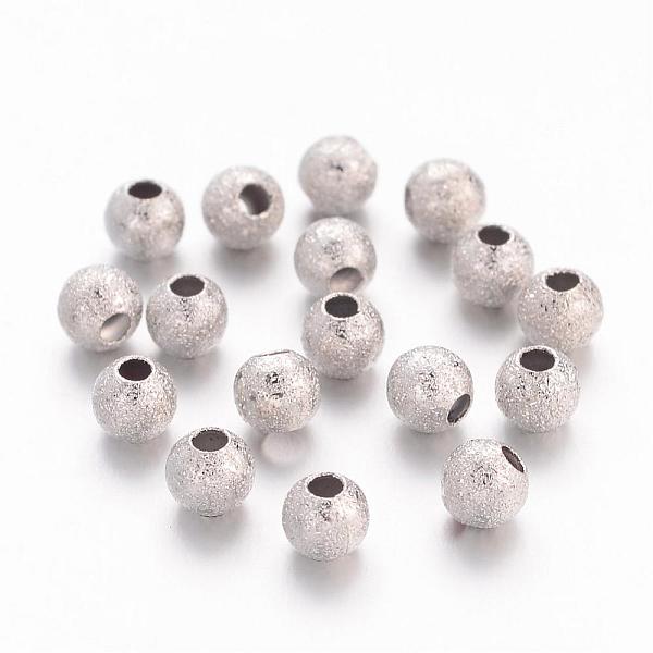 PandaHall Brass Textured Beads, Nickel Free, Round, Nickel Color, Size: about 4mm in diameter, hole: 1mm Brass Round
PandaHall Brass Textured Beads, Nickel Free, Round, Nickel Color, Size: about 4mm in diameter, hole: 1mm Brass Round