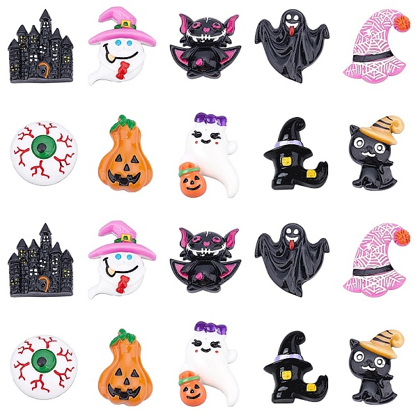 PandaHall SUNNYCLUE 20Pcs 10 Style Halloween Theme Opaque Resin Cabochons, for Jewelry Making, Owl with Magic Hat & Ghost & Pumpkin..., Multicolor
PandaHall SUNNYCLUE 20Pcs 10 Style Halloween Theme Opaque Resin Cabochons, for Jewelry Making, Owl with Magic Hat & Ghost & Pumpkin..., Multicolor