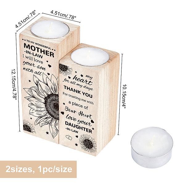 PandaHall SUPERDANT Wooden Candle Holder and Candles Set, for Home Decorations, Rectangle with Word, Sunflower Pattern, Wooden Candle Holder...
PandaHall SUPERDANT Wooden Candle Holder and Candles Set, for Home Decorations, Rectangle with Word, Sunflower Pattern, Wooden Candle Holder...