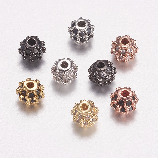 PandaHall Brass Micro Pave Cubic Zirconia Beads, Round, Mixed Color, 4mm, Hole: 0.5mm Brass+Cubic Zirconia Round Multicolor
PandaHall Brass Micro Pave Cubic Zirconia Beads, Round, Mixed Color, 4mm, Hole: 0.5mm Brass+Cubic Zirconia Round Multicolor