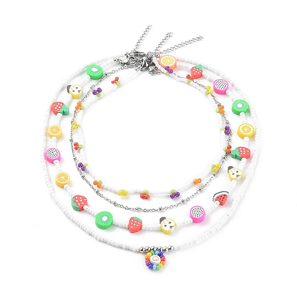 PandaHall Beaded Necklaces & 304 Stainless Steel Satellite Chain Necklace Sets, with Glass Seed Beads and Polymer Clay Beads, Mixed Color..., Multicolor
PandaHall Beaded Necklaces & 304 Stainless Steel Satellite Chain Necklace Sets, with Glass Seed Beads and Polymer Clay Beads, Mixed Color..., Multicolor