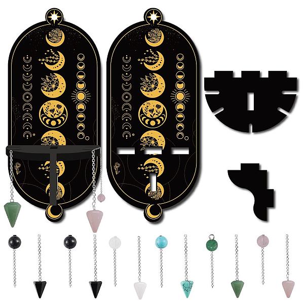 PandaHall CREATCABIN DIY Oval Poplar Wood Wall Display Stand Decorations, with Gemstone & Glass Dowsing Pendulum Pendants and Iron Screw..., Multicolor
PandaHall CREATCABIN DIY Oval Poplar Wood Wall Display Stand Decorations, with Gemstone & Glass Dowsing Pendulum Pendants and Iron Screw..., Multicolor