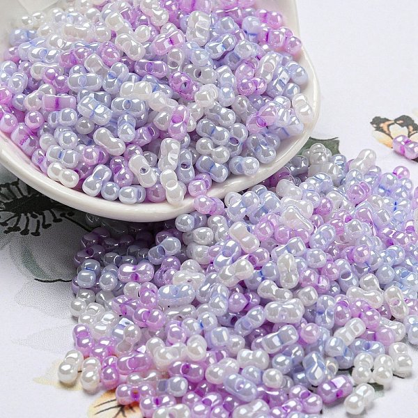 PandaHall Glass Seed Beads, Opaque Colours Luster, Peanut, Colorful, 6x3x3mm, Hole: 1.2mm, about 4000pcs/pound Glass Peanut
PandaHall Glass Seed Beads, Opaque Colours Luster, Peanut, Colorful, 6x3x3mm, Hole: 1.2mm, about 4000pcs/pound Glass Peanut