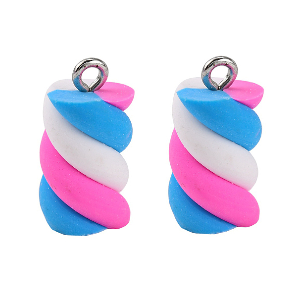 PandaHall Handmade Polymer Clay Charms, with Platinum Tone Iron Findings, Marshmallow, Colorful, 17~19x9~10x9~10mm, Hole: 2mm Polymer Clay...
PandaHall Handmade Polymer Clay Charms, with Platinum Tone Iron Findings, Marshmallow, Colorful, 17~19x9~10x9~10mm, Hole: 2mm Polymer Clay...