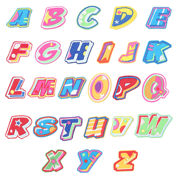 PandaHall Gorgecraft 26Pcs 26 Style Letter A~Z Computerized Embroidery Cloth Iron on/Sew on Patches, Costume Accessories, Appliques, Mixed..., Multicolor
PandaHall Gorgecraft 26Pcs 26 Style Letter A~Z Computerized Embroidery Cloth Iron on/Sew on Patches, Costume Accessories, Appliques, Mixed..., Multicolor